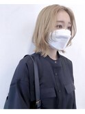 #ホワイトブロンド　#ミルクティーベージュ　#ケアブリーチ