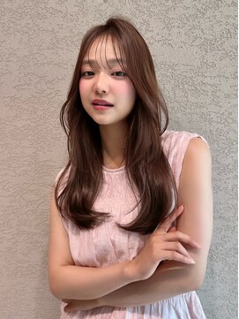 ロンド アンブル 四条烏丸(Lond ambre) 中川智帆/くびれヘア/アプリコットオレンジ/ハイライトカラー