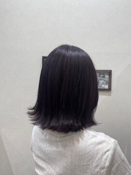 ヘアー ワークス ボナ 前橋店(HAIR WORKS bona.) 首元を華奢に見せる◎ミニマルな切りっぱなしボブ