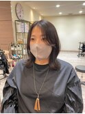 レイヤーボブ 透明感カラー 髪質改善