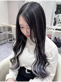 ブルー×ホワイトハイライト