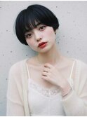 大人可愛い30代40代50代小顔マッシュショート丸みショート