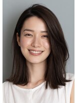 ルシードスタイル アウラ 松戸市五香(LUCIDO STYLE Aura)&nbsp;黒髪カタログ×小顔に見せるヘア 大人ナチュラルミディアム