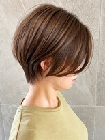 トップヘアー スパアンドリラクゼーション 安城(spa&relaxation)&nbsp;安城丸みショートボブ大人ショート白髪ぼかしアッシュベージュ