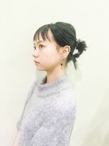 ピエドプールポッシュ(PiED DE POULE POCHE)&nbsp;薄バングでラフアレンジ