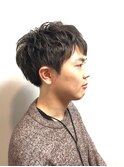 ビジネス ツーブロック パーマ<理容室> <立川/床屋/メンズ>