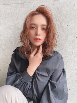 ジーナ 渋谷駅前(Zina) 【Zina 渋谷】イメチェン毛先パーマ耳かけ×フォギーベージュ