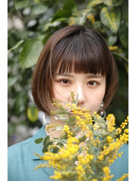 ヘアードレッシングショップ サロ(Hair Dressing Shop Salo) 【Salo武庫之荘】抜け感ミニボブ#30代#40代#50代#前髪あり