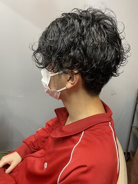 シェリムボート(Cherim boat) 波巻きパーマ×ツーブロック