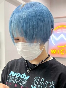 ウィコ 新宿(WICO) ホワイトペールブルー[新宿駅/イメチェン/チェリーブラウン]