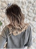 Moana【大宮】#グラデーションカラー#セミロング#ベージュ