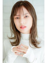 ヘアーサロン ロージー(Hair Salon Rosy) ハイライトグラデーションセミロング_グレーベージュ