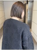bob×オリーブグレージュ/切りっぱなし/オリーブ/マロンベージュ