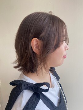 カシェ リタ ヘアー(CACHE'&RITA HAIR) 顔まわりカット○小顔カット○レイヤーボブ○ベージュブラウン