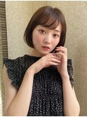 大人かわいいショコラブラウン/ブリーチなし/艶カラー