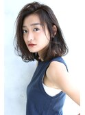 【CANVAS】大人ボブ＿センターパート＿ニュアンスカラー