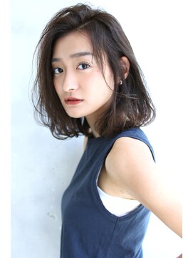 ザ キャンバス ミヤザキツネヒサ(THE CANVAS 宮崎恒久) 【CANVAS】大人ボブ＿センターパート＿ニュアンスカラー