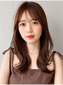 愛されこなれヘアセミディナチュラルカール美髪小顔カット