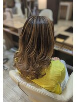 ヘアサロン ビビット 志紀店(VIVIT) バレイヤージュ×スモーキーベージュ