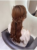 リボンハーフアップ/梅田ヘアセット