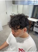 神保町スペインカールブルーブラック刈り上げ韓国マッシュ☆