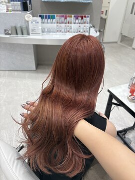 ルクス(Luxs) ブリーチありダブルカラー/ピンクベージュ