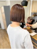 小顔タッセルボブ×ぱつっとボブ[美髪/縮毛矯正/丸型卵型]
