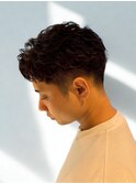 メンズツーブロックパーマツイストスパイラル眉毛カット