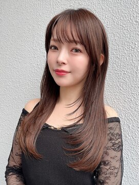 アフロート ディル(AFLOAT D'L) ☆似合わせカット顔まわりカット小顔レイヤー暗髪カラー◎