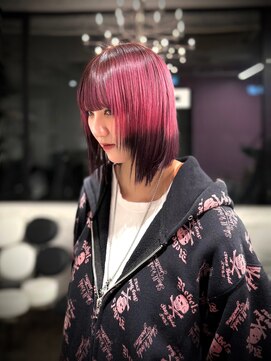 ディーカヘアーセンダイ(Di KA HAIR sendai) ピンクパープル×ルーツカラー