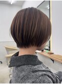 オリーブグレー/ココアベージュ/クラゲヘアー/丸みショート