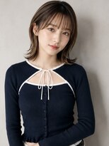 ラトリエ ブロカント 立川北口店(L'atelier BROCANTE)&nbsp;インナーカラー　ミディアム　外はね