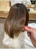 「まとまるミディアム／メテオ縮毛矯正　ツヤさらストレート」