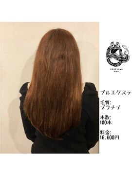 エクステンション キュー(extension Q) プルエクステ/プラチナ毛質42cm(長さ/胸下位)100本16,600円