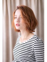 カバーヘア ブリス 志木南口駅前店(COVER HAIR bliss)&nbsp;ルミエールジンジャーくせ毛風金髪ボブウルフZ志木10代20代30代