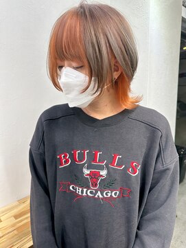 キラ 原宿(KILLA) インナーカラーショコラアッシュヘルシースタイル波巻き春カラー