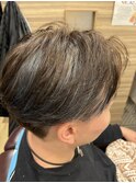 10代20代個性派オシャレブルーメッシュスタイル