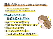 白髪の染め方で変わる未来の自分 ファッションカラーで綺麗な髪色へ