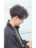 センターパート/ハンサムショート/ツーブロック/黒髪/マッシュ