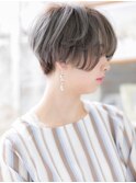 外国人風グレイアッシュくせ毛風ミニボブc5越谷10代20代30代