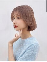 ユーフォリア 青山(Euphoria)&nbsp;大人可愛いエアリーボブベージュカラー顔周りカット透明感