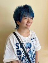 トップヘアー アヴェニュー 刈谷(TOPHAIR Avenue)&nbsp;ブルーカラー ハイトーンカラー ショートウルフ