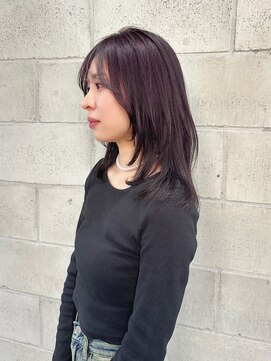 シーク 天神(SEEK) 松尾菫菜/ラベンダーカラー/レイヤーカット/ハイトーン/韓国ヘア