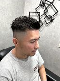 スキンフェード×ハードパーマ