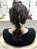 ふわふわローポニー/結婚式お呼ばれヘア/参列ヘア/二次会ヘア