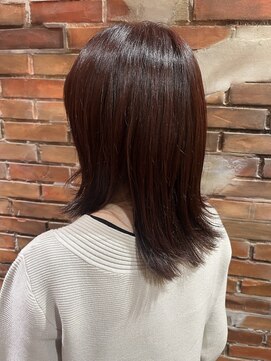 ヘアメイク エンデュー(hair make EnDeux) ボルドーカラー