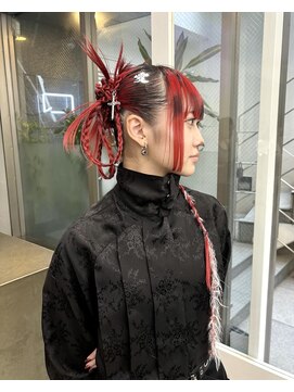 レコ 渋谷(LECO) レッドヘアのスペシャルヘアセット