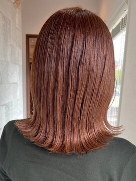 ミルヘアデザイン(mil hair design) ピンクブラウン　艶髪　髪質改善　韓国風　顔まわり　顔周り