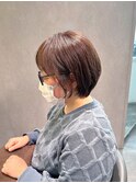 メガネも合うイメチェン丸みショートボブ【suiw】昭和町/阿倍野