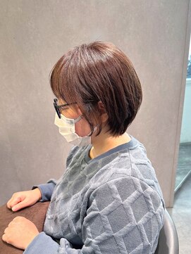 スイ(suiw) メガネも合うイメチェン丸みショートボブ【suiw】昭和町/阿倍野